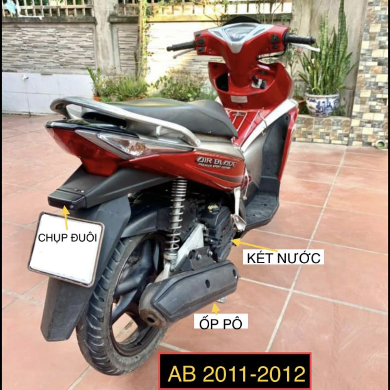 Phụ Kiện AB Air Blade 2011 2012, Airblade Đầu Bò Ốp Mạ Crom