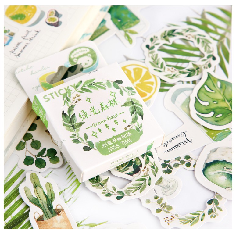 Set 46 Hình Dán Dàng Tạo Dùng Trang Trí Sổ Tay