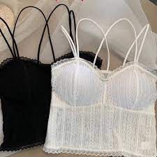 Áo bra 2 dây ren mềm 4 dây lưng có đệm ngực dáng vừa siêu dễ thương 2031