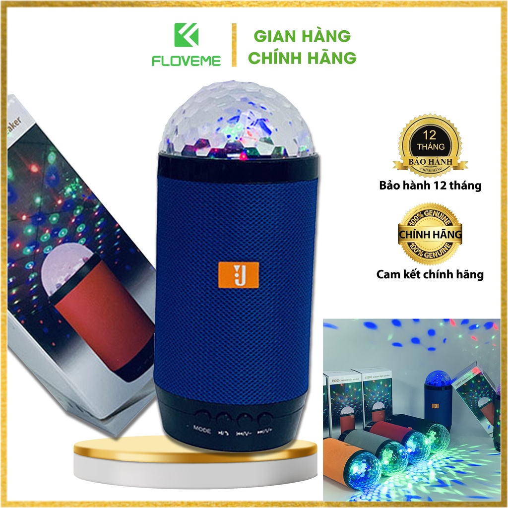 Loa Bluetooth Không Dây FLOVEME JBL LV300 Kèm Đèn Sao Lung Linh Nghe Nhạc Hay, Hỗ Trợ Cắm USB, Thẻ Nhớ TF Nhỏ Gọn