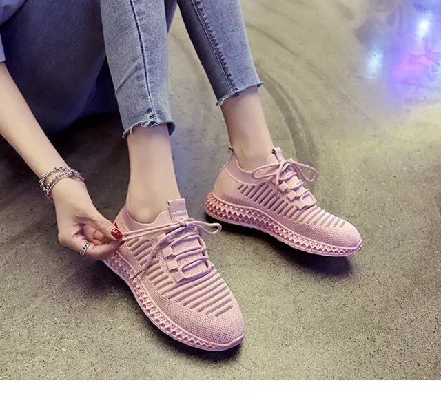 Giày thể thao nữ chất lưới thoáng đế tổ ong đế cao 3cm( màu đen, vàng, trắng, hồng) mã CT119 | BigBuy360 - bigbuy360.vn