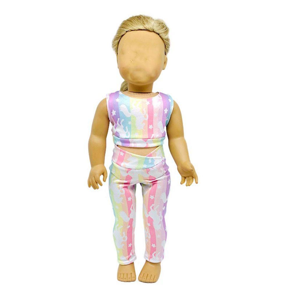 Bộ Quần Áo Tập Yoga 43cm Họa Tiết Bầu Trời Sao Thời Trang Cho Bé Gái