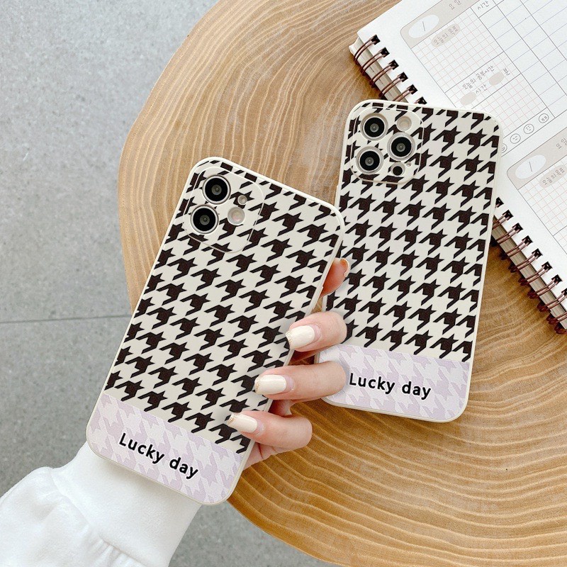 Ốp lưng BVC cạnh vuông hình lucky day 5 6 5s/6/6plus/6s/6splus/7/7plus/8/8plus/x/xr/xs/11/12/pro/promax/13/14Promax