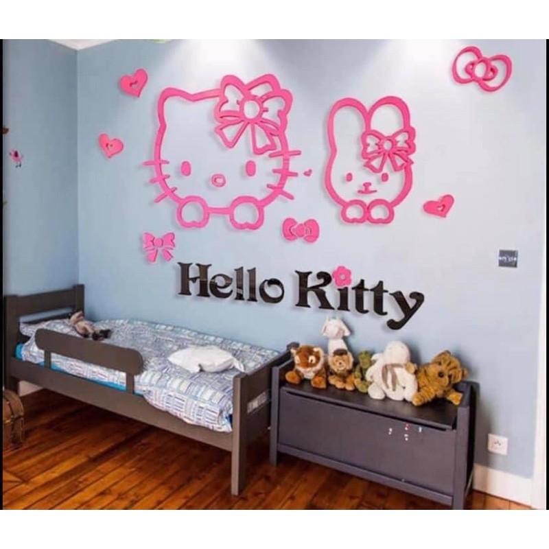 Decal  tranh mica dán tường 3D - DECO phòng cực xinh dễ dán