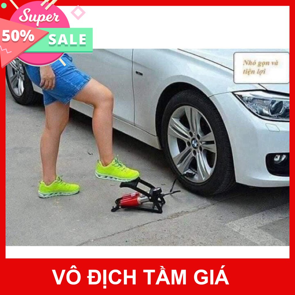 Bơm đạp chân mini đa năng cho ôtô, xe máp, xe đạp( đạp chân)  sỉ giá tốt mua ngay giảm giá 50% cho khách hàng