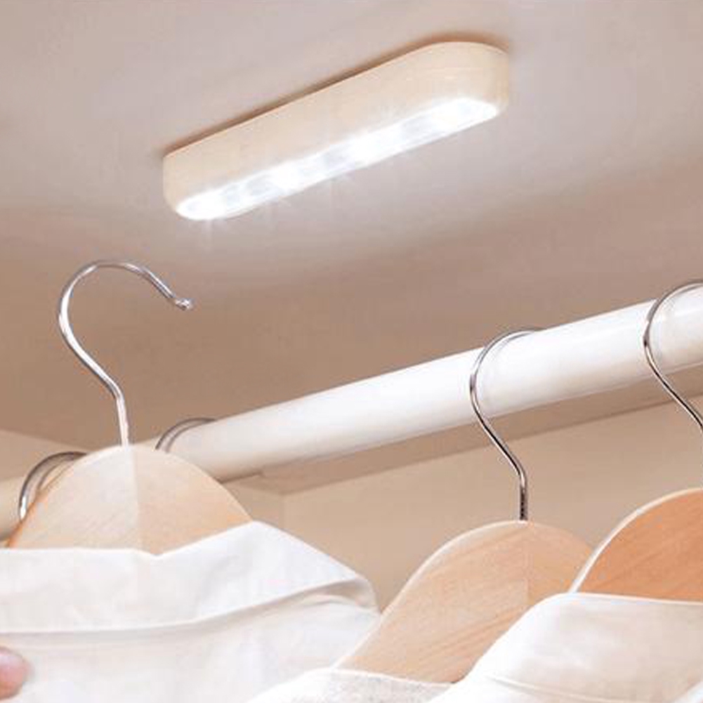 Đèn LED chạy bằng pin AAA không dây với cảm biến ánh sáng trắng ấm dùng cho tủ quần áo