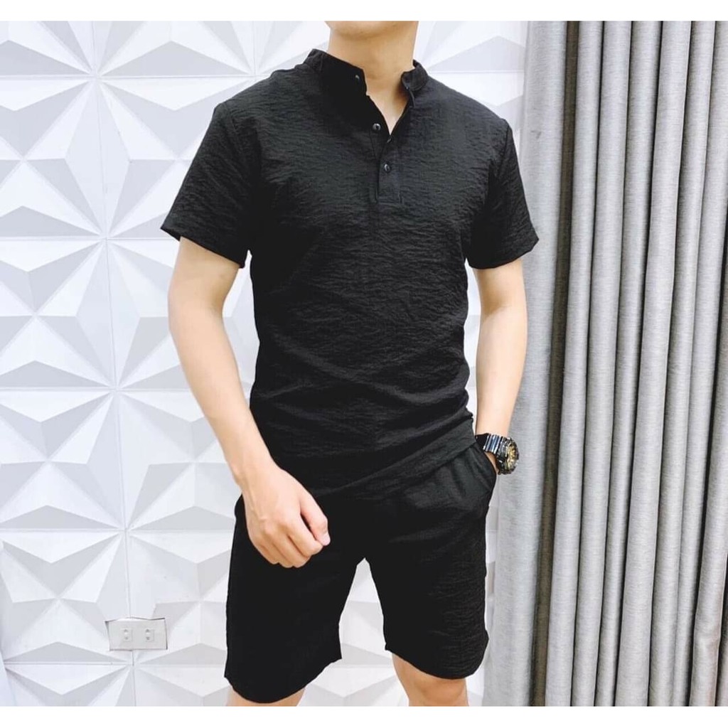 Bộ đũi nam cộc tay cổ tàu, chất đũi Thái, form chuẩn mặc mát lạnh, thoáng mát thấm hút mồ hôi (CAM KẾT HÀNG ĐẸP)