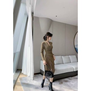 VÁY NHŨ NÂU XOẮN EO