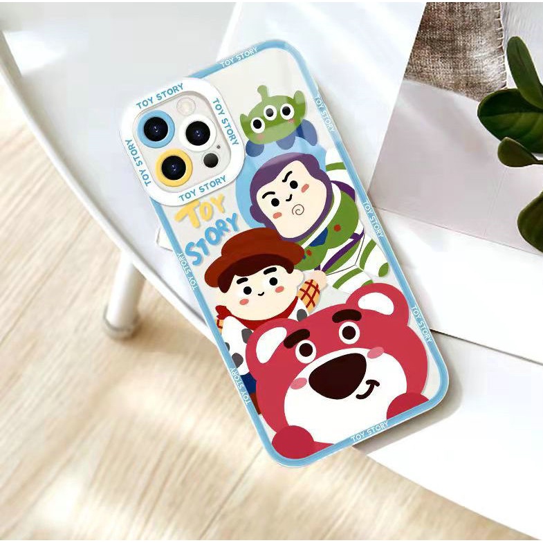 Casing OPPO A76 A16 A96 A54 A15 A15S A53 A33 2020 A52 A72 A92 A31 A74 A95 A94 A1K A3S A9 A5 2020 A7 A5S A12 A11K A37 Reno 7 Z 5 6 4 F 5F 4G 5G Reno7 Reno5 F11 Neo 9 Cute Angel Eyes Stitch Strawberry Bear Lotso Mr.Q Buzz Lightyear Woody Cartoon Case STD 13