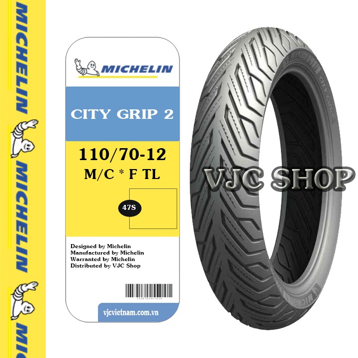 Lốp Xe Máy Michelin 110/70-12 M/C 47S CITY GRIP 2 F TL