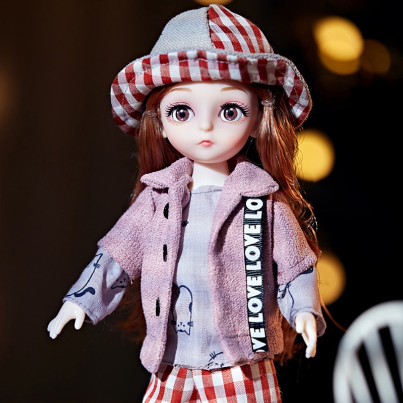 Đồ Chơi Trang Điểm Thời Trang 30cm Màu Nâu / Xanh Dương Dễ Thương Dành Cho Bé Gái