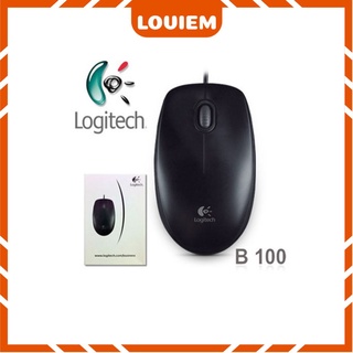 Chuột quang dây logitech b100 có dây chính hãng giá rẻ cho máy tính laptop loviem