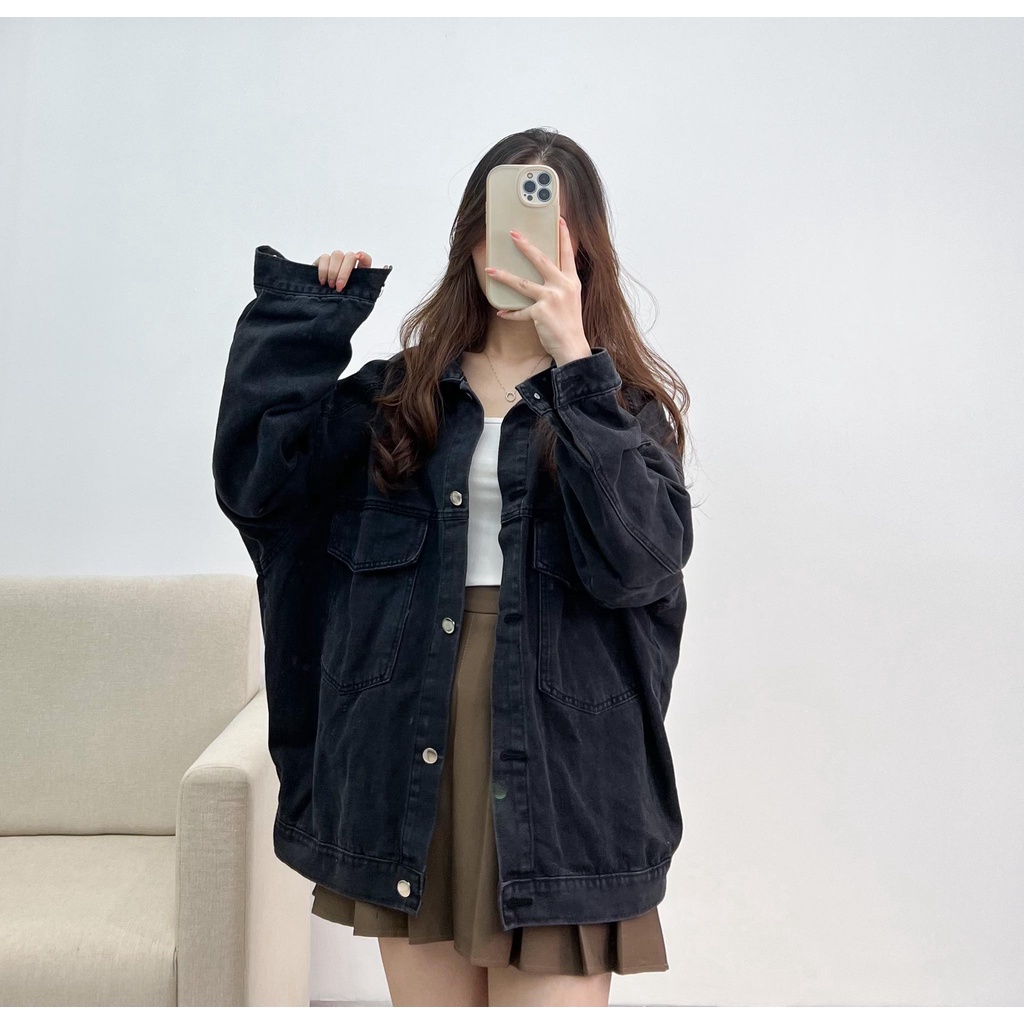 Áo khoác bò túi ngực chữ lưng WINTERHOLD hàng quảng châu Miho house