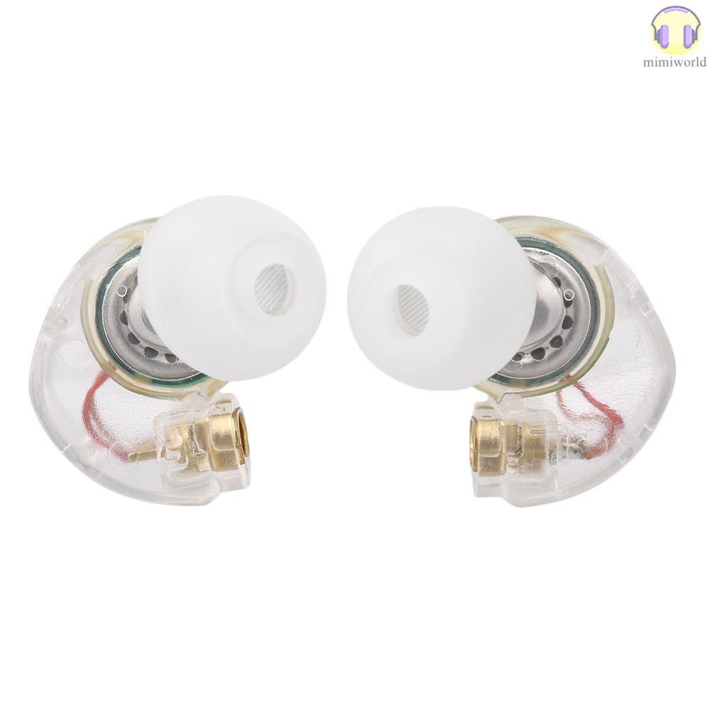 MIWO MMCX Jack Replaceable Headphones In-ear Sports Earphone 10mm Dynamic Driver Headset Detachable Earbuds for Shure SE535 SE846 UE900 Headset Cable White