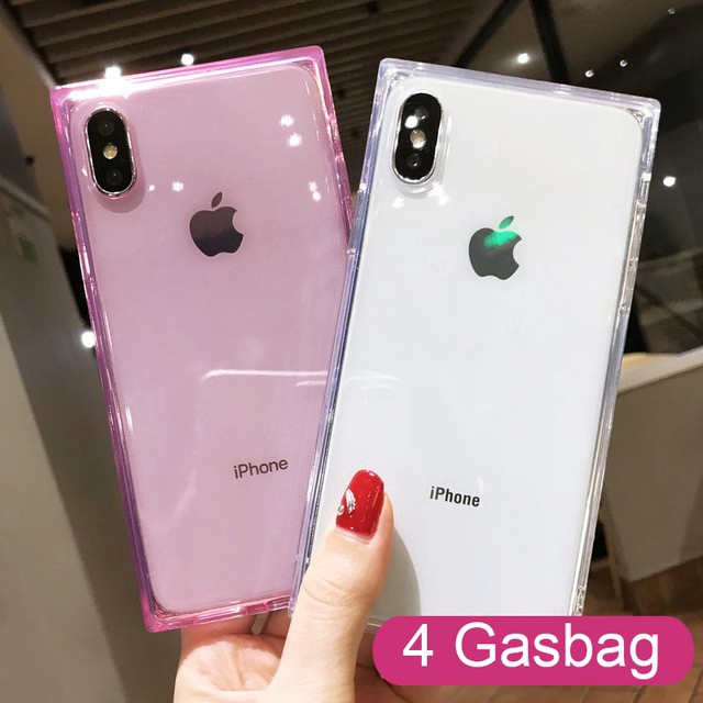 Ốp lưng vuông màu trong suốt đơn giản cho iPhone 6 6S 7 8 Plus X XS MAX XR 11 PRO MAX | BigBuy360 - bigbuy360.vn