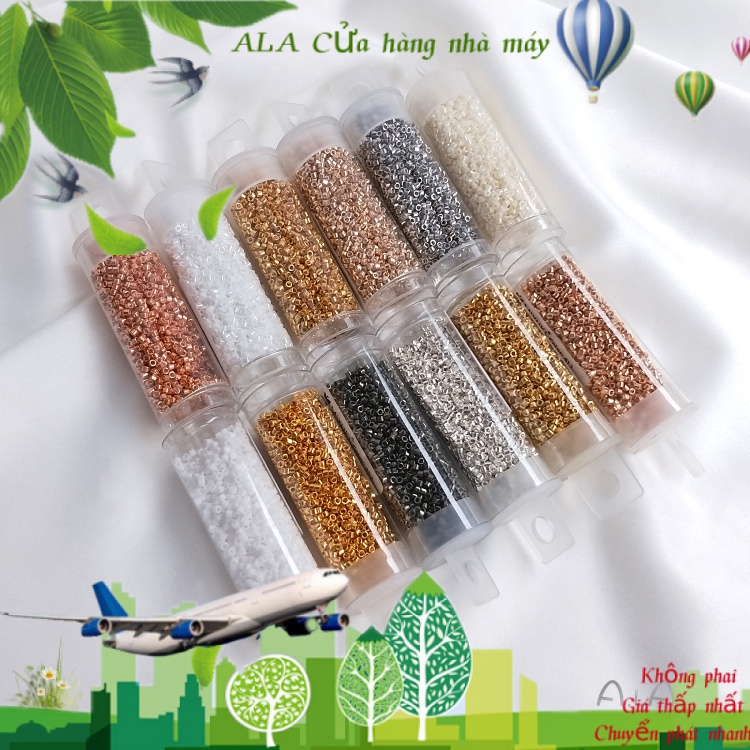 💖Đồ trang sức DIY💖Bộ Hạt Xỏ Lỗ 2mm Xinh Xắn