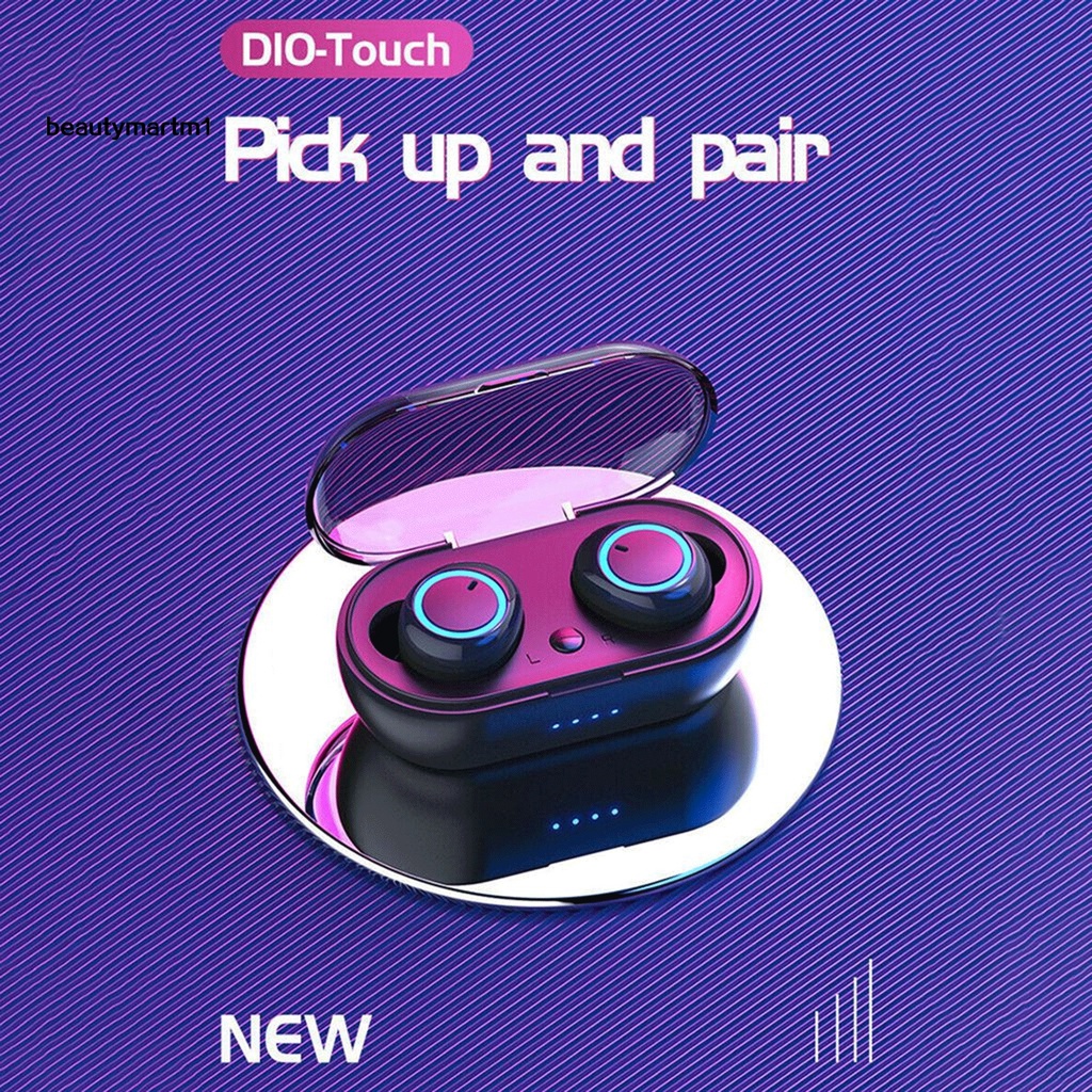 Tai Nghe Bluetooth 5.0 Bgm Y50 Chống Ồn Kèm Hộp Sạc