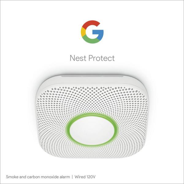 Cảm biến báo cháy Google Nest Protect Smoke 2, báo khói CO2, dùng pin lên tới 10 năm kết hợp điện