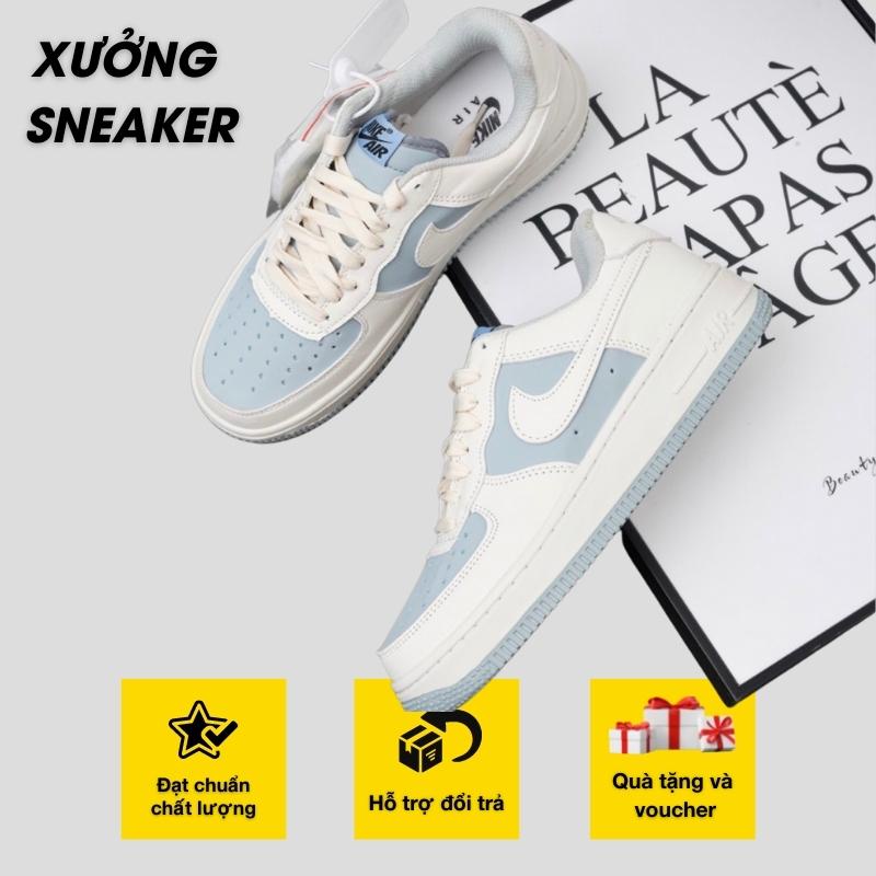 Giày Thể Thao Sneaker Air Force 1 AF1 Xanh Kem Nam Nữ