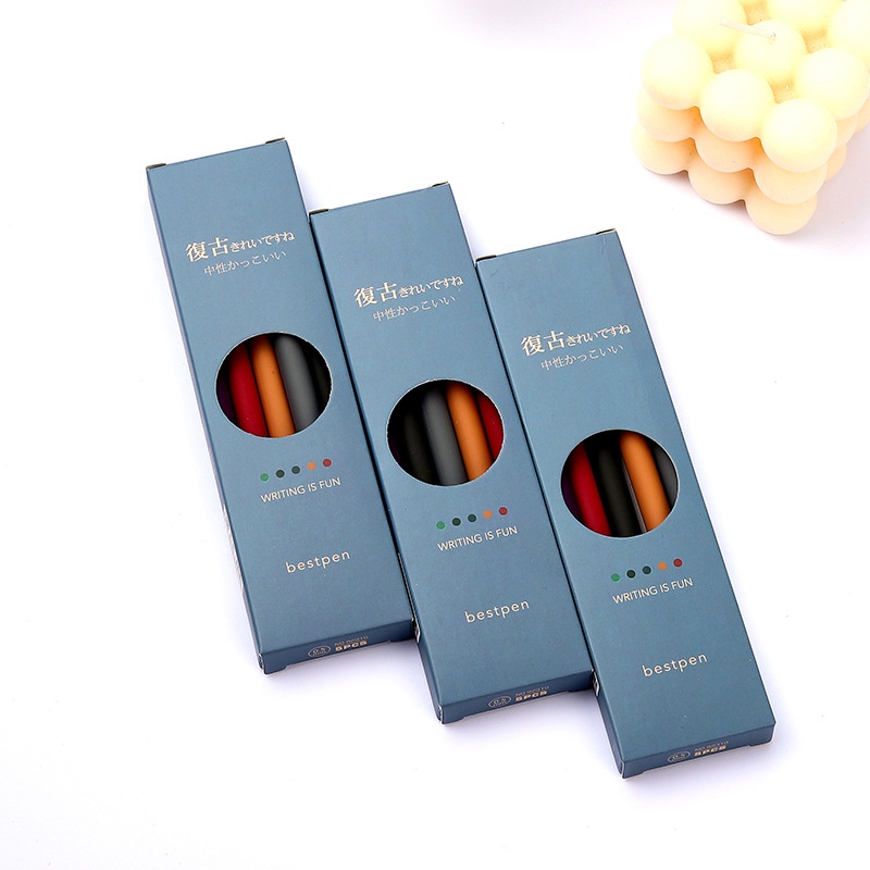 Set 5 Bút Mực Gel Đen Kiểu Dáng Đơn Giản