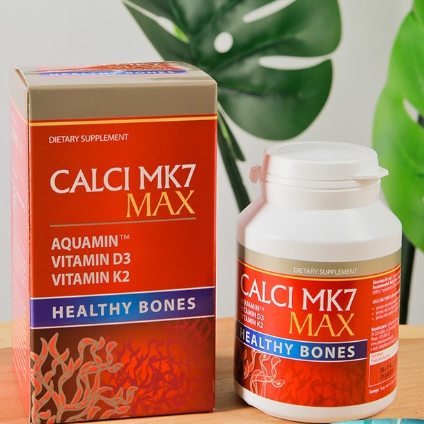 Viên Uống Calci MK7 Max  Bổ Sung Canxi Tảo Biển Đỏ Tự Nhiên, Hỗ Trợ Phát Triển Chiều Cao Hộp 60 Viên