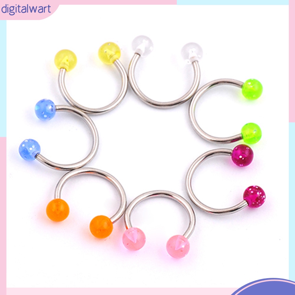 Bộ 7 chiếc khuyên cơ thể bằng thép không gỉ  16g cao cấp