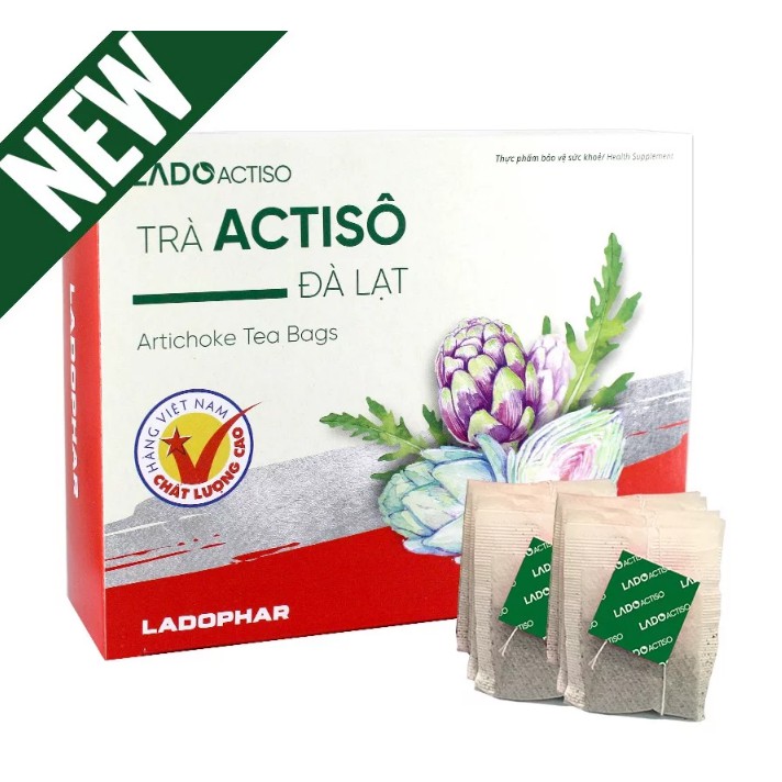 Trà túi lọc Atiso-Ladophar hộp 100 túi lọc