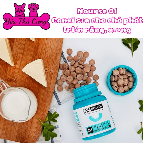 VIÊN MỀM BỔ SUNG CANXI CHÓ MÈO - NOURSE 01 200gr - YÊU THÚ CƯNG