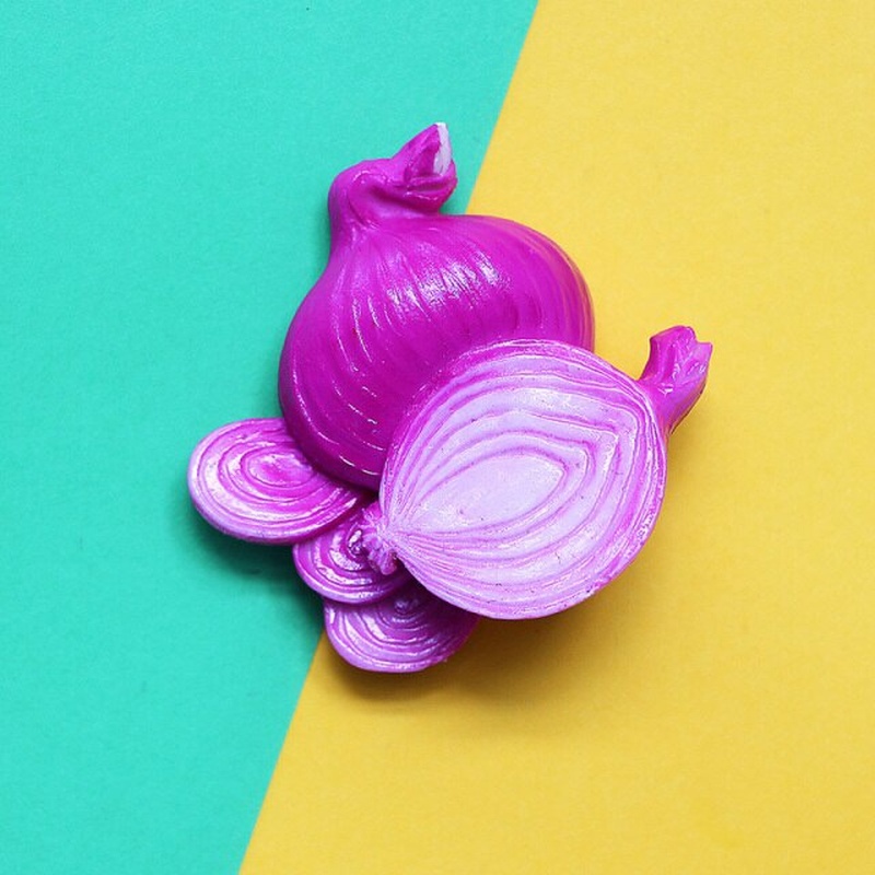 Nam Châm Dán Tủ Lạnh Hình Rau Củ Quả / Ớt / Nấm 3D Độc Đáo