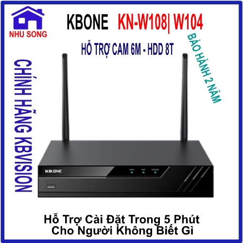 Đầu Ghi Hình IP Wifi (Kbvision) Kbone KN-W108| KN-W104 Chuẩn Nén: H.265+/H.265/H.264+/H.264