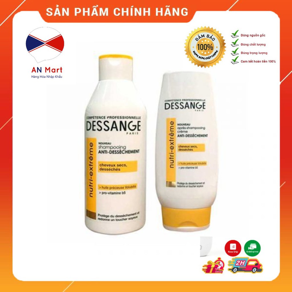 Cặp Gội - Xả Dessange Nutri-Extreme - Nội Địa Pháp 200ml-250ml