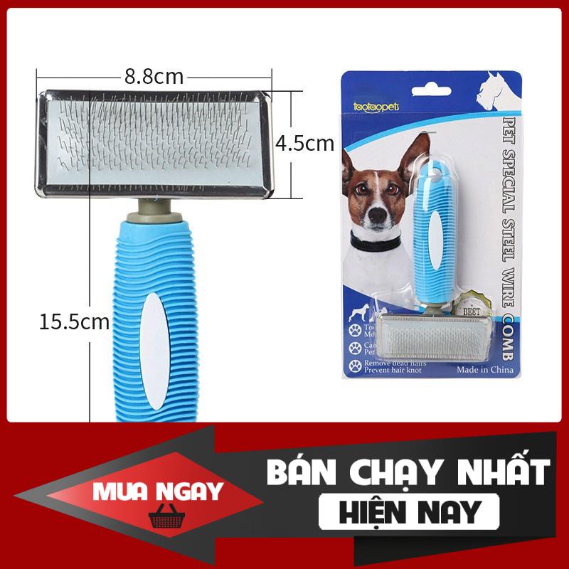 Lược chải lông chó mèo inox gỡ rối lông chó mèo tạo kiểu lông xù- 3 màu 0