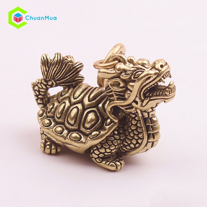 Móc Chìa Khóa Đồng LONG QUY ( Phong Thủy, Cao Cấp, Giá Sỉ, Phối Decor, Trang Trí,... Tặng Khoen Đồng)