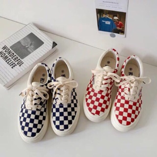 (Sẵn đen 36,37,39,40,42) Giày vải kẻ dáng ulzzang Quảng Châu cao cấp