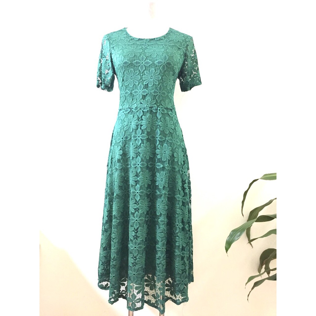 Đầm ren 2 lớp dáng xoè sang chảnh dành cho tuổi trung niên, đầm dự tiệc | BigBuy360 - bigbuy360.vn