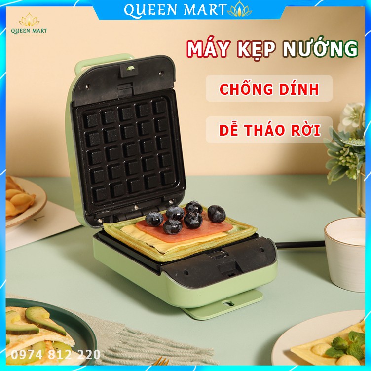 Máy Nướng Bánh Mỳ, Humberger, Sandwich, Rán Trứng, Làm Đồ Ăn Sáng, Máy Kẹp Nướng 2 Mặt Đa Năng Chống Bỏng - Q077