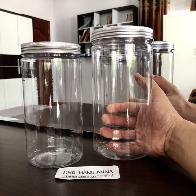 HỦ NHỰA Đựng thực phẩm NẮP NHÔM Bạc / Vàng 500gr / 300gr / 250g / 200g / 100g / 50g Hủ Pet trong suốt nắp Đen