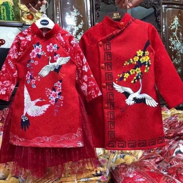 Áo dài cách tân bé trai bé gái