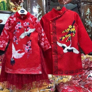 Áo dài cách tân bé trai bé gái