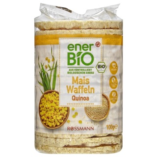 Bỏng Gạo Diêm Mạch hữu cơ EnerBio DmBio Đức 100g chia miếng organic quinoa Đức
