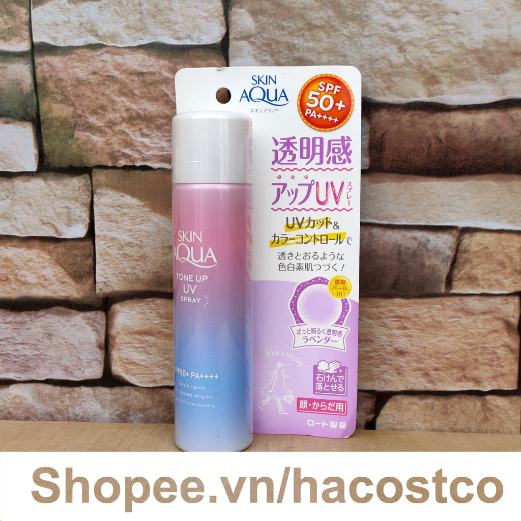 Xịt Chống Nắng Skin Aqua Tone Up UV Spray 70g SPF50+ PA++++ của Nhật