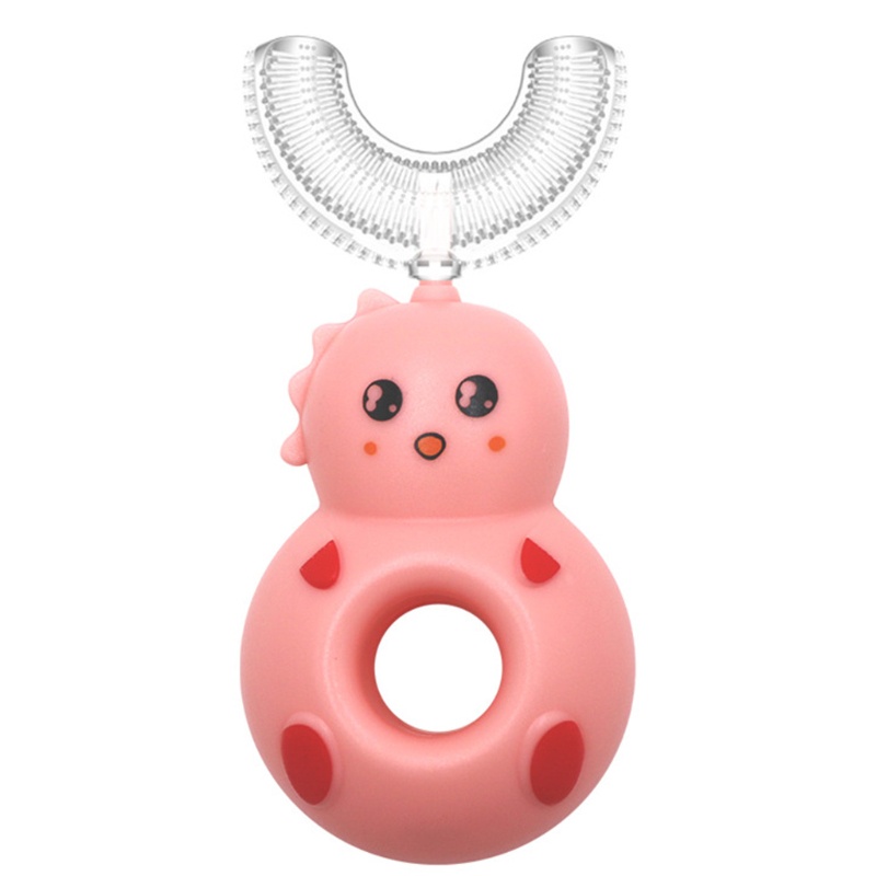 Bàn Chải Đánh Răng Bằng Silicon Hình Chữ U Họa Tiết Hoạt Hình Cho Bé