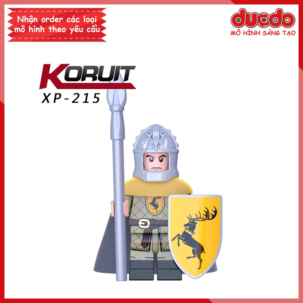 Minifigures lính trung cổ Trò chơi vương quyền - Đồ chơi Lắp ghép Xếp hình Mini Game of Thrones Koruit Mô hình KT1029