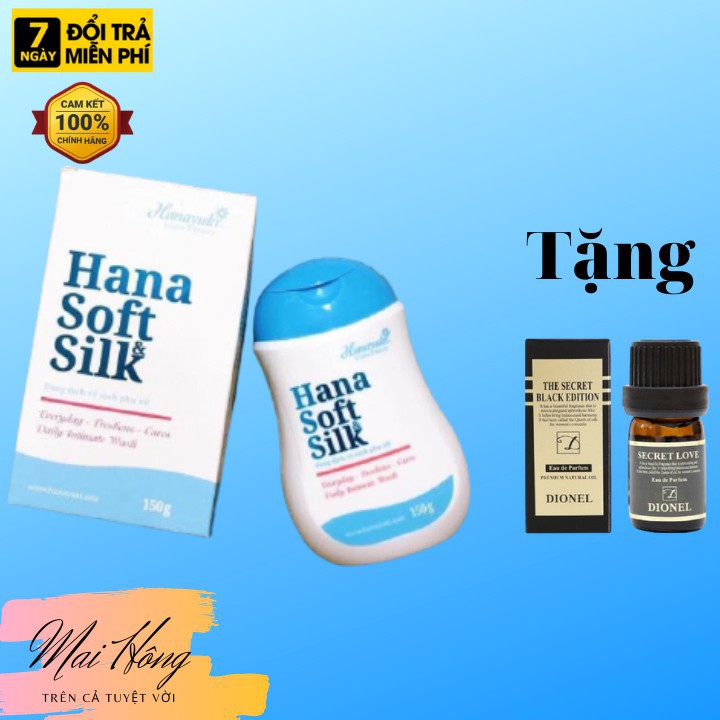 Dung dịch vệ sinh phụ nữ hana soft silk chính hãng 150ml.