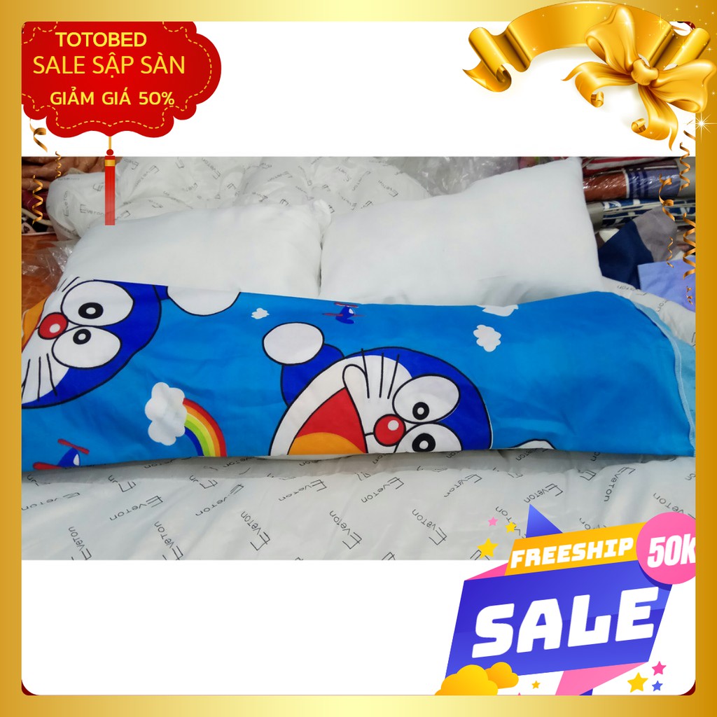 Free ship 99k Vỏ gối ôm Phúc Nguyên mẫu doremon cầu vồng