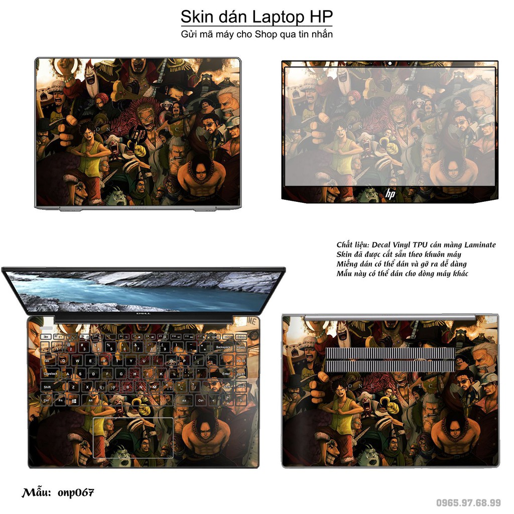 Skin dán Laptop HP in hình One Piece _nhiều mẫu 4 (inbox mã máy cho Shop)