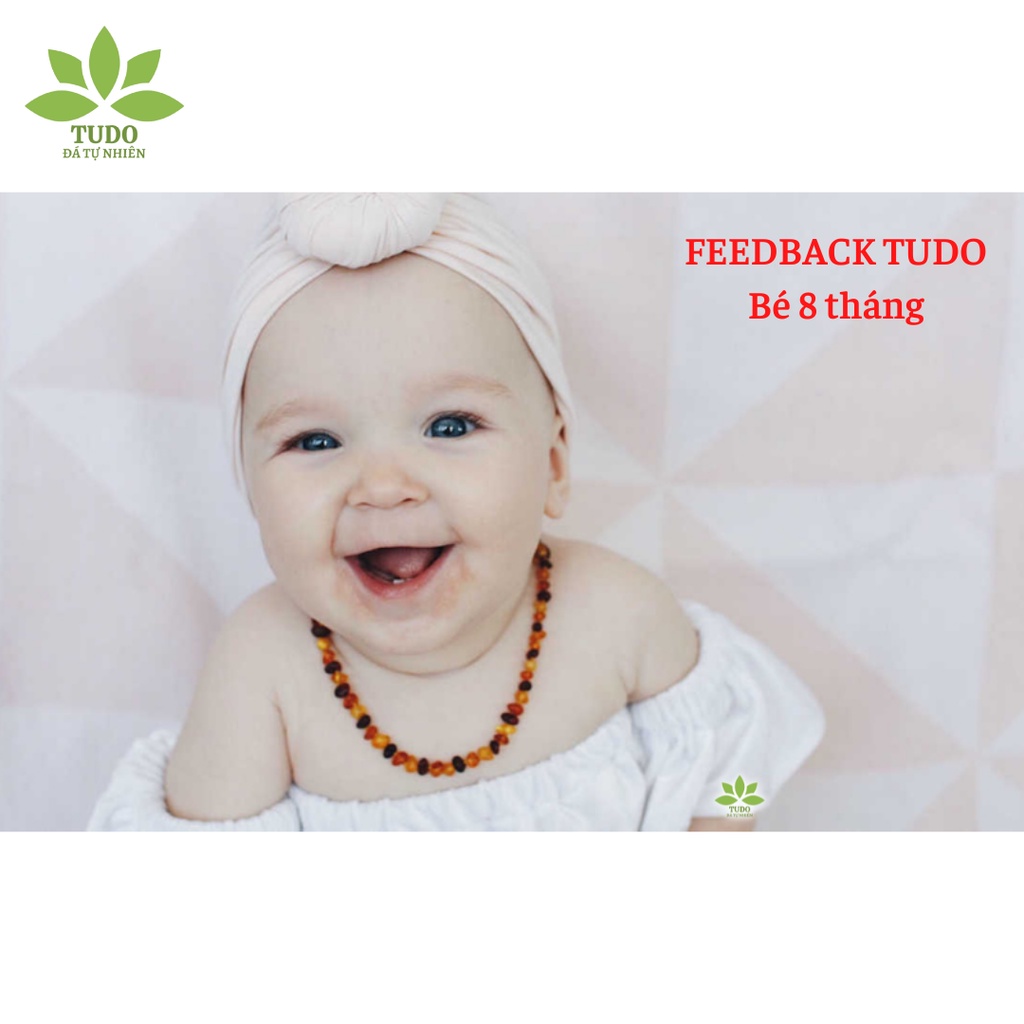 Combo vòng tay, vòng cổ cho bé TUDO VHPAMBER tay 14cm, cổ 36cm