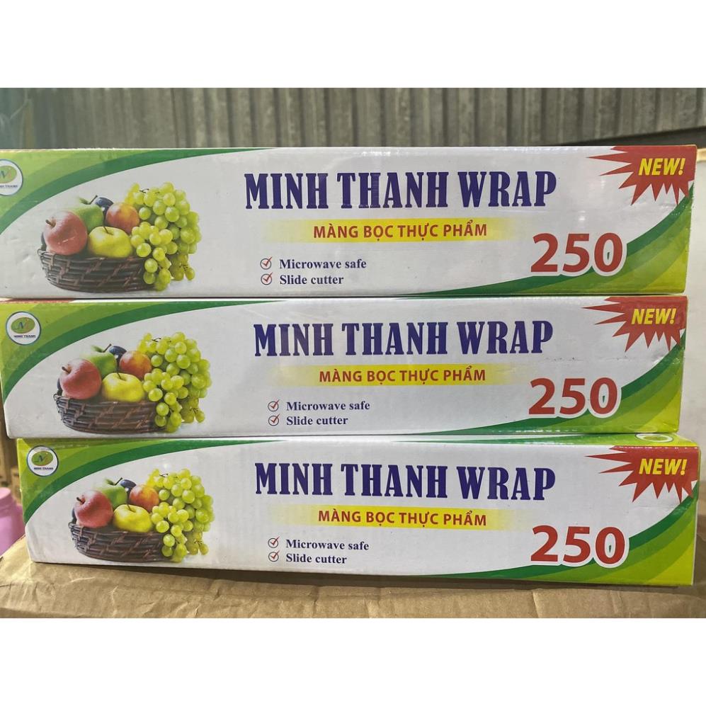 (giá sỉ) MÀNG BỌC THỰC PHẨM MINH THÀNH WRAP 250 CÓ DAO CẮT TIỆN DỤNG