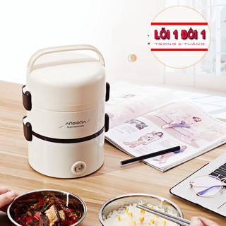 Hộp Cơm Cách Nhiệt Tự Làm Nóng Ruột Inox Cho Văn Phòng Cao Cấp Giữ Nóng Thức Ăn Liên Tục