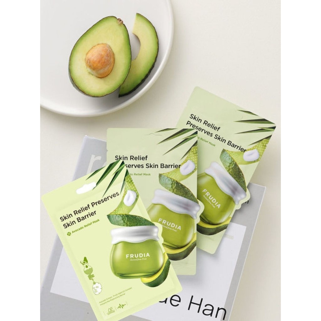 Mặt Nạ Frudia Avocado Relief Mask Hỗ Trợ Da Chiết Xuất Trái Bơ 20ml